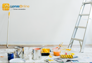 lona branca para reforma